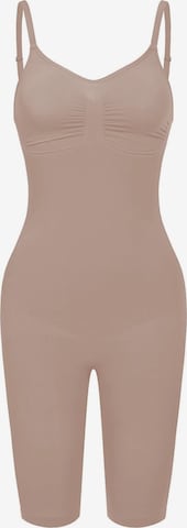 cfab (formerly creamy fabrics) Shapingbody 'Bodysuit Sculpting Shapewear mit Shorts' in Beige: voorkant