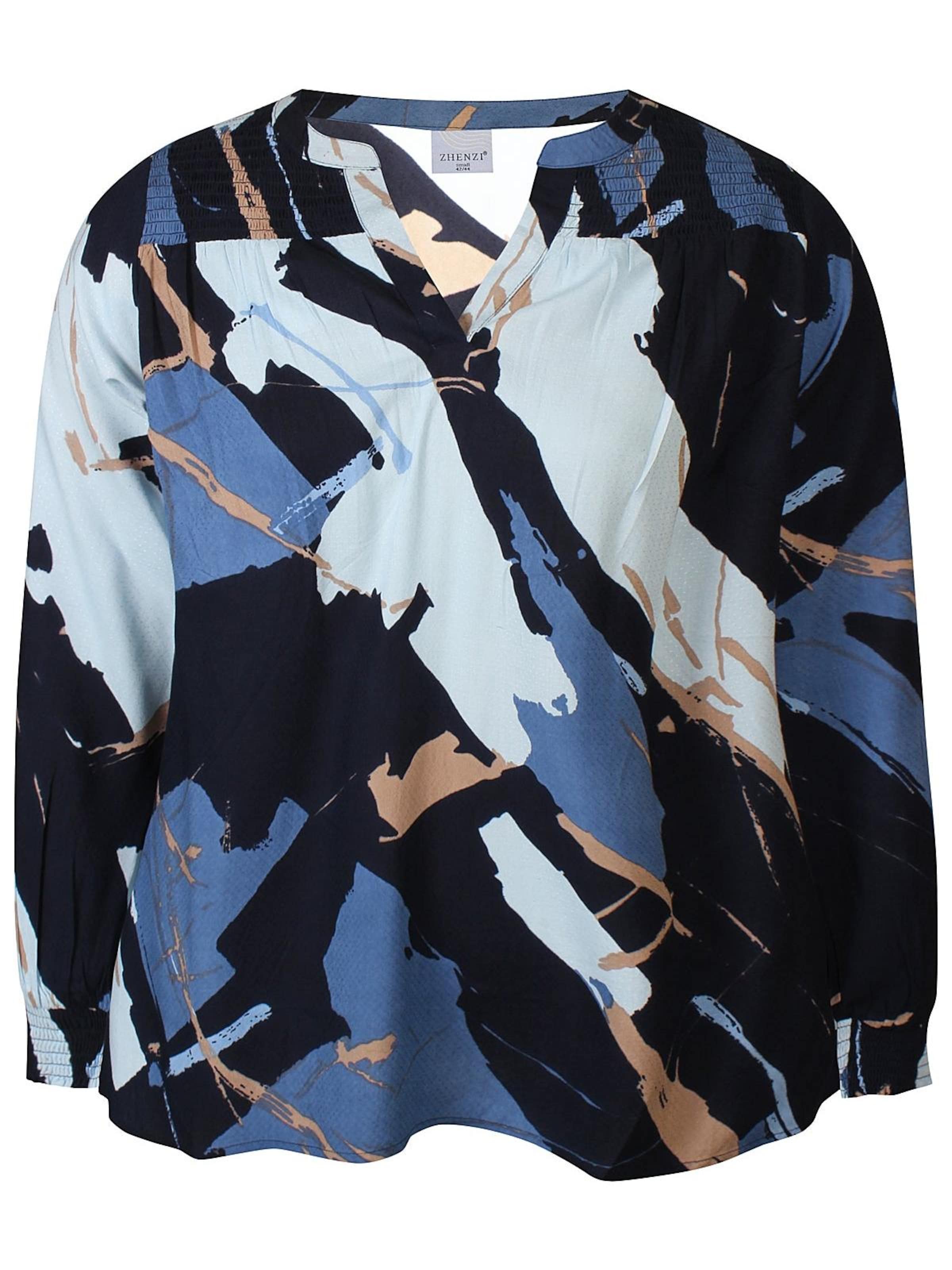 Zhenzi Blouse 'Anity 1205' in Blauw: voorkant