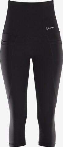 Skinny Pantaloni sportivi 'HWL215C' di Winshape in nero: frontale