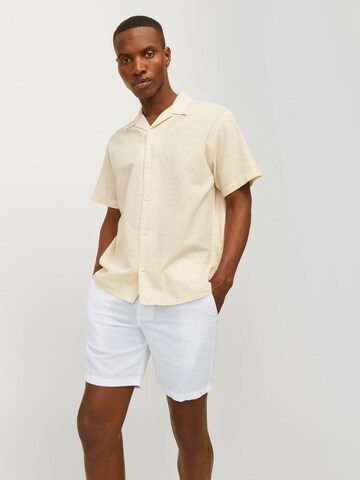 JACK & JONES Normalny krój Chinosy 'ACE SUMMER' w kolorze biały