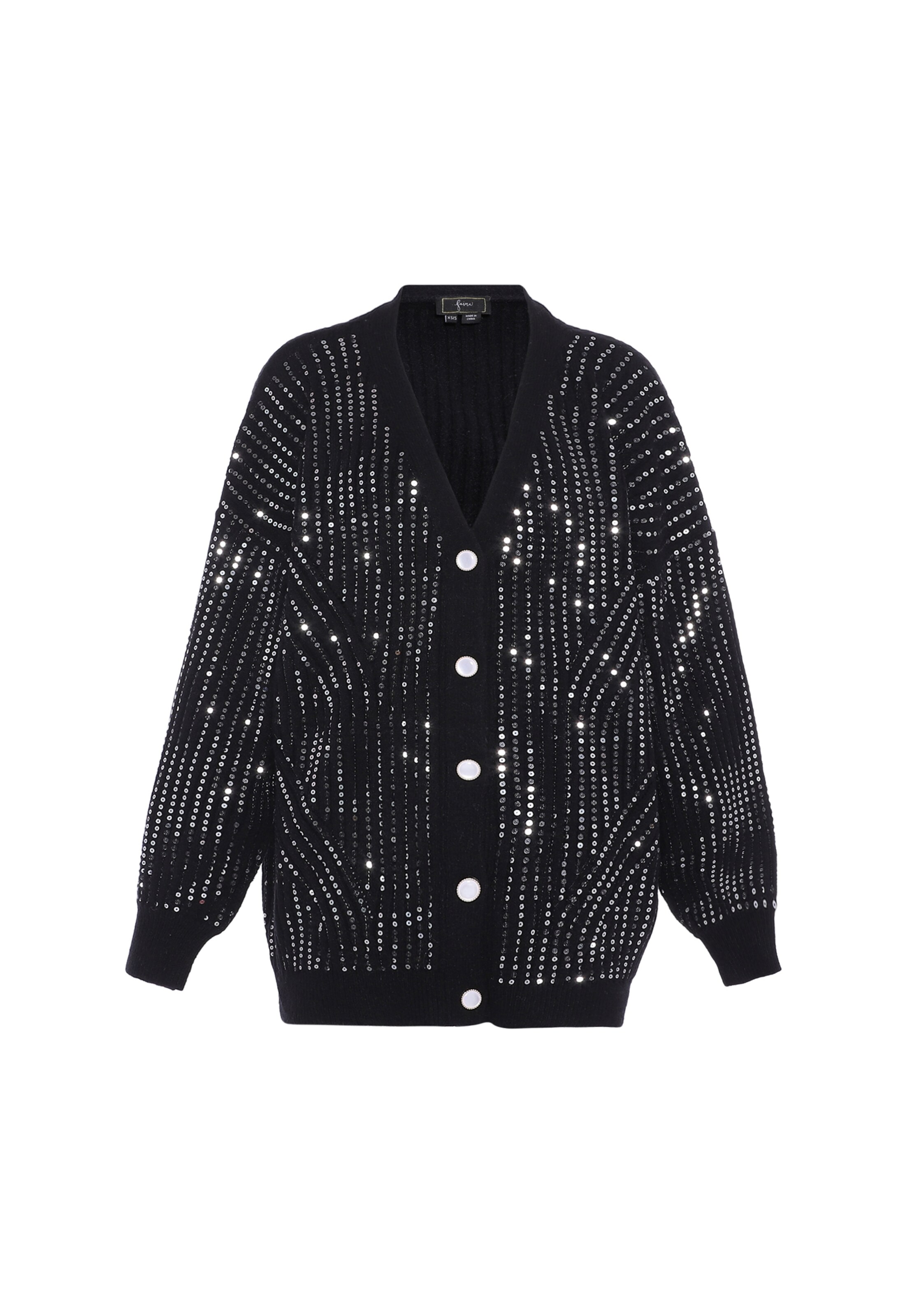 faina Kardigán - Čierna: predná strana