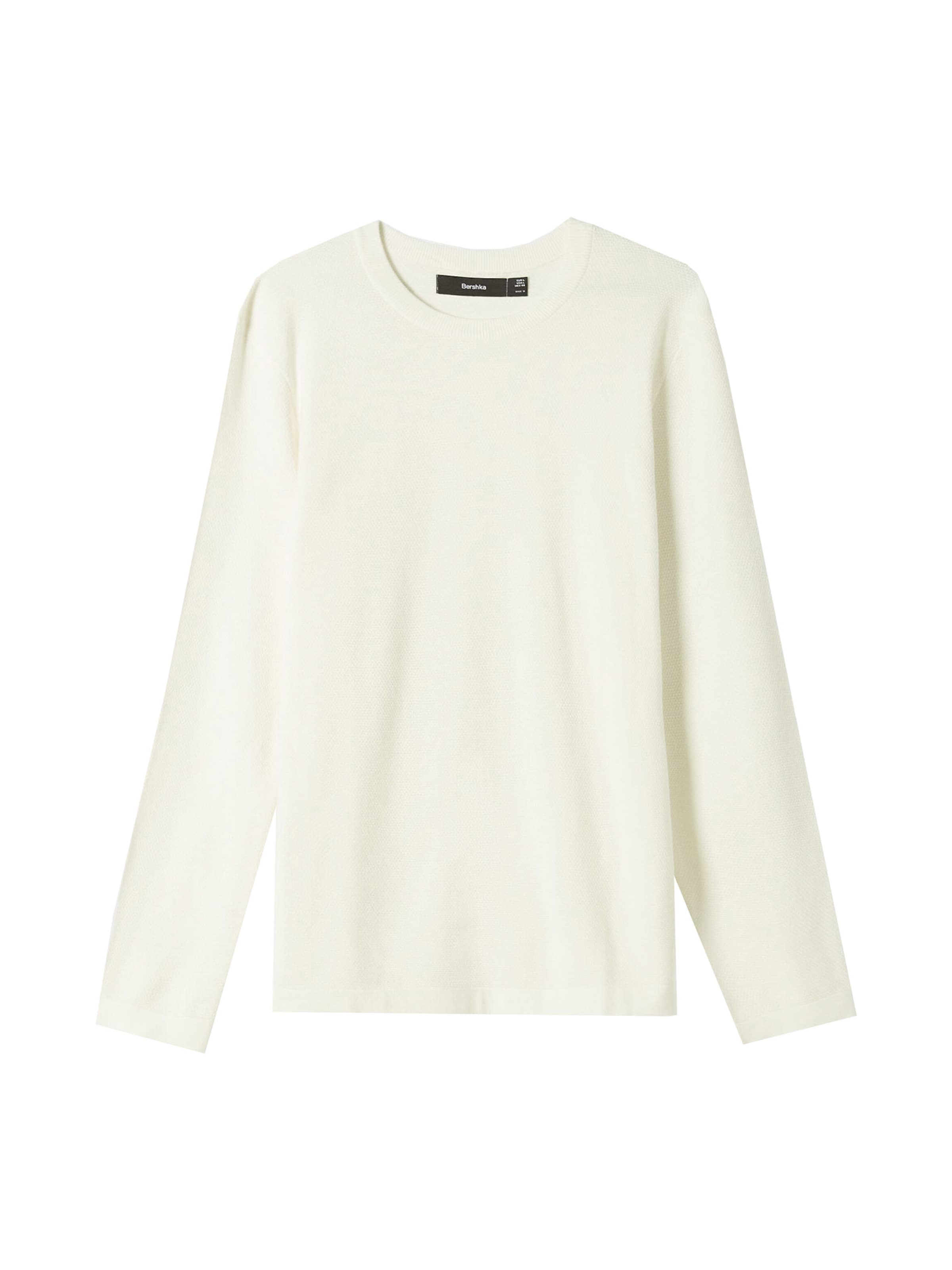 Bershka Пуловер в бяло: отпред