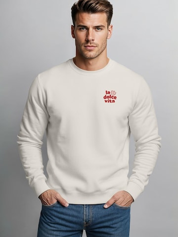 Neverless Sweatshirt 'La dolce Vita' in Beige