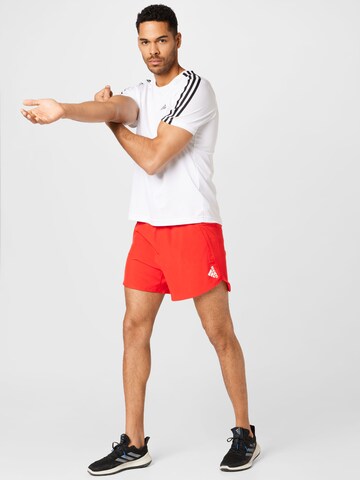 Regular Pantalon de sport 'Designed for Training' ADIDAS SPORTSWEAR en rouge