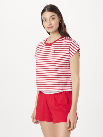 Tommy Hilfiger Underwear Short Pajama Set in Red: front