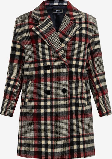 faina Mantel in dunkelgrau / blutrot / wollweiß, Produktansicht