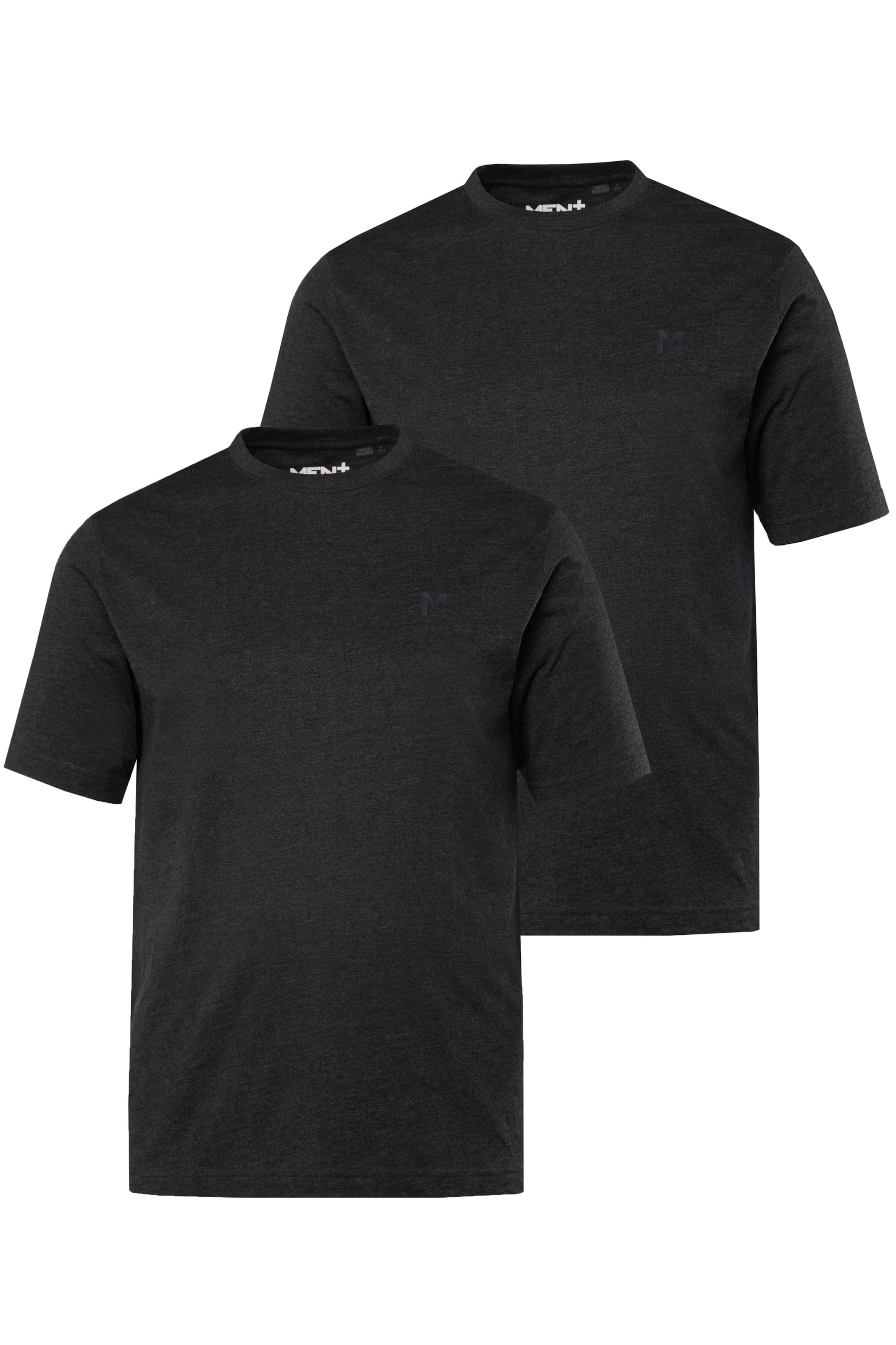 Men Plus Shirt in Black: front