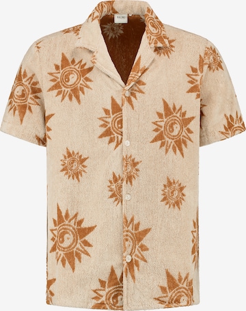 Shiwi Comfort fit Button Up Shirt in Beige: front