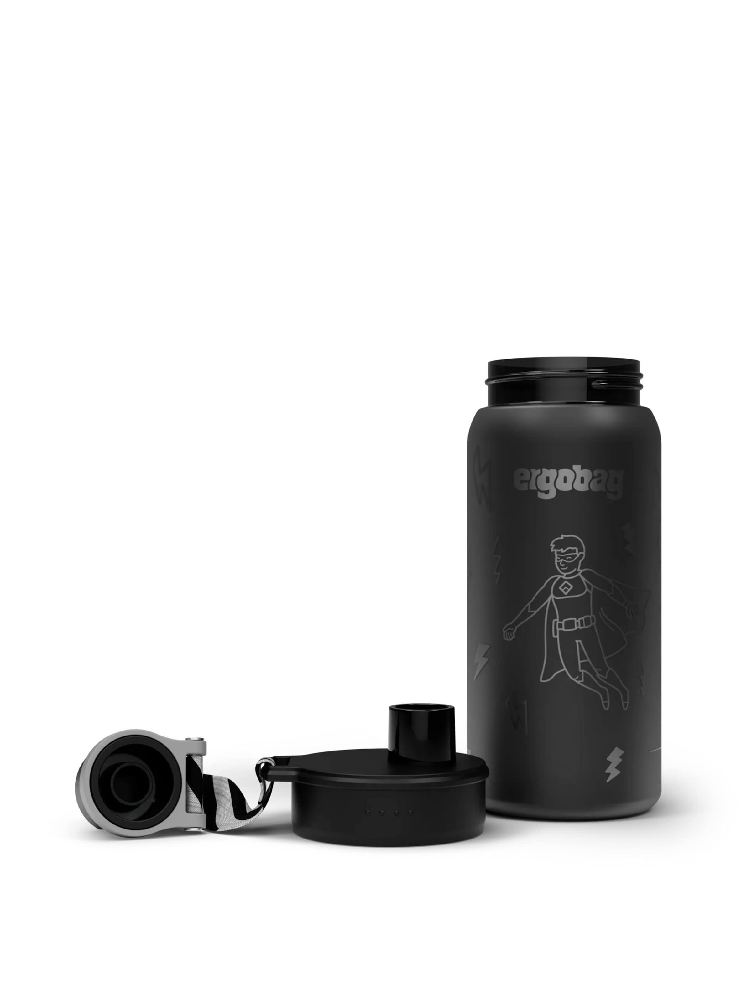 ergobag Drinking Bottle 'Trinkflasche Trinkflasche' in Black
