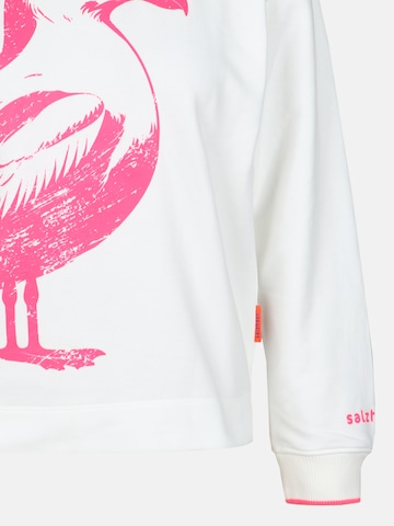Sweat-shirt 'ADJÜS' salzhaut en blanc