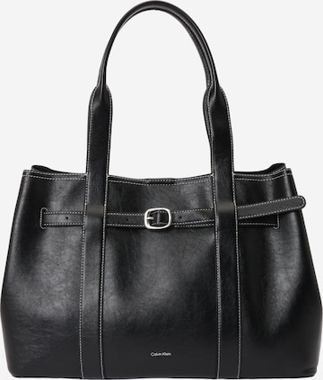 Poche ventrale Calvin Klein en noir : devant