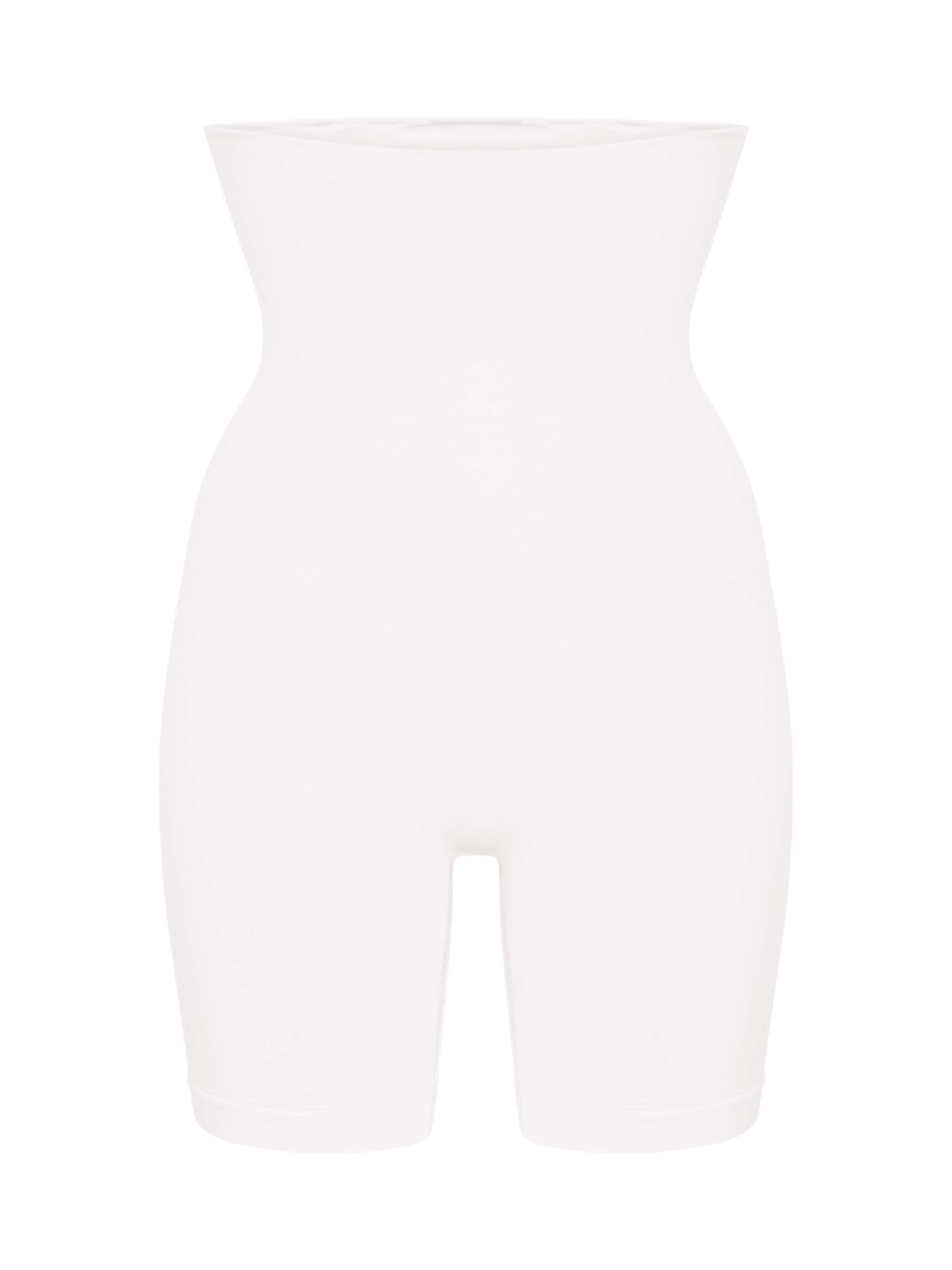 cfab (formerly creamy fabrics) - Pantalón moldeador 'High Waisted Shaping Shorts' en blanco: frente