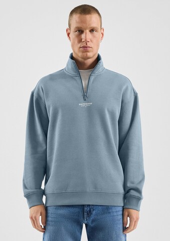 Sweat-shirt QS en bleu : devant