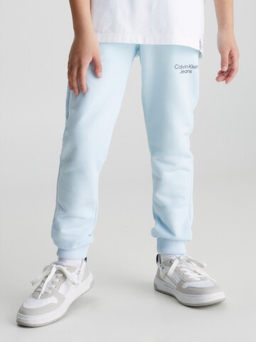 Calvin Klein Jeans regular Bukser 'Stack' i blå: forside