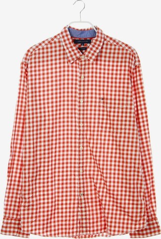 TOMMY HILFIGER Button Up Shirt in XL in Orange: front