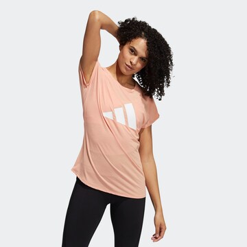 ADIDAS PERFORMANCE - Camisa funcionais em rosa: frente