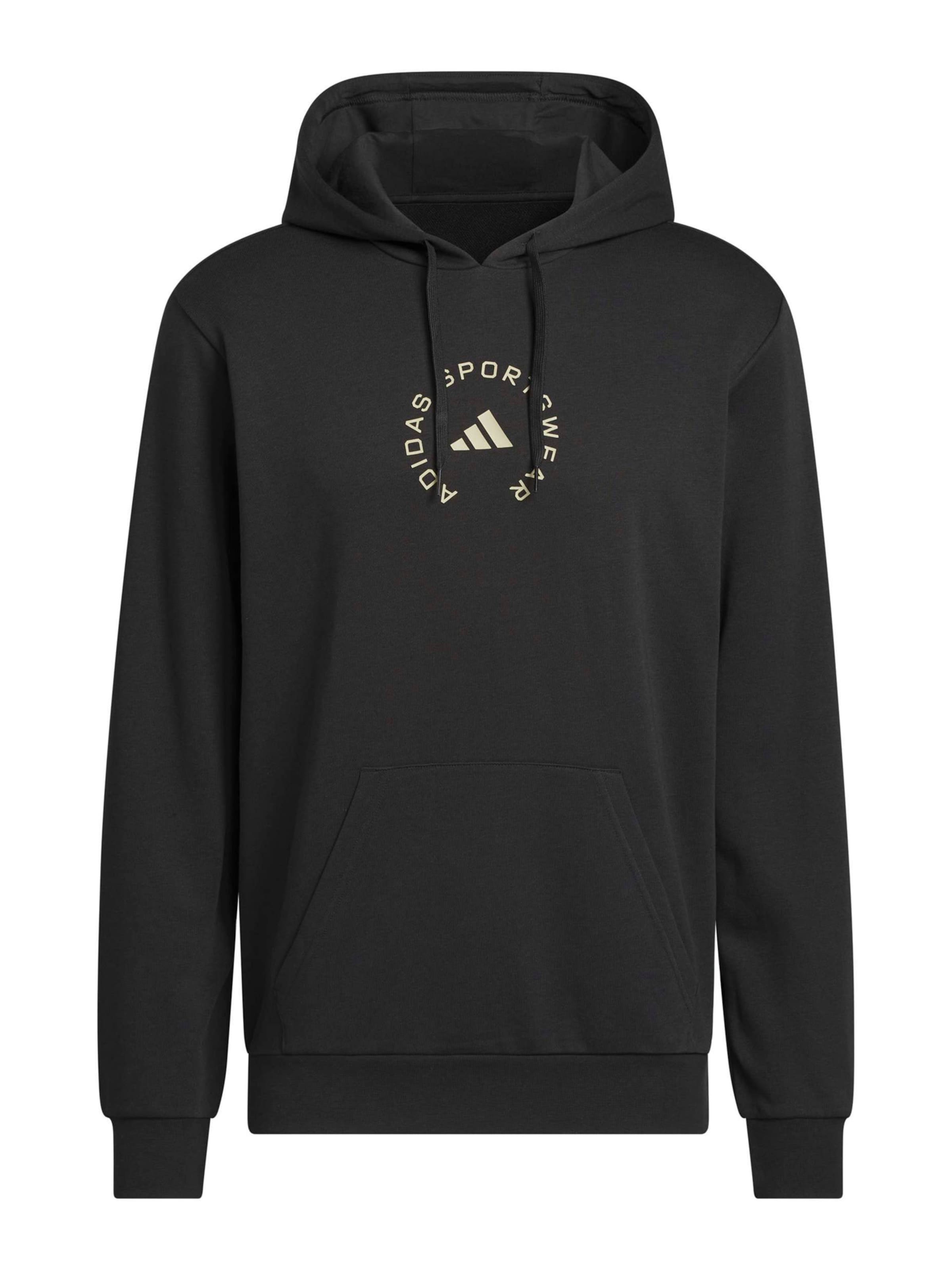 ADIDAS SPORTSWEAR Αθλητική μπλούζα φούτερ σε κρεμ / μαύρο, Άποψη προϊόντος