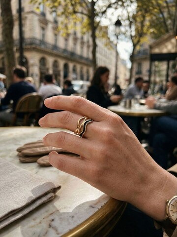 Nemomatheo Ring 'Tidal Wave' in Gold