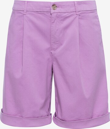 BOSS Pleat-Front Pants 'C_Taggie' in Purple: front