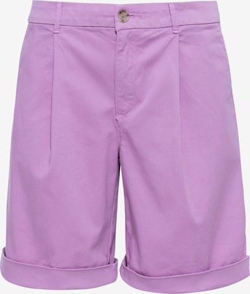 BOSS Pleat-Front Pants 'C_Taggie' in Purple: front