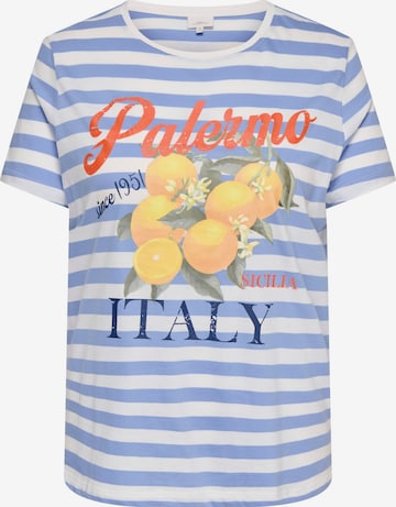 T-shirt ONLY Carmakoma en bleu : devant