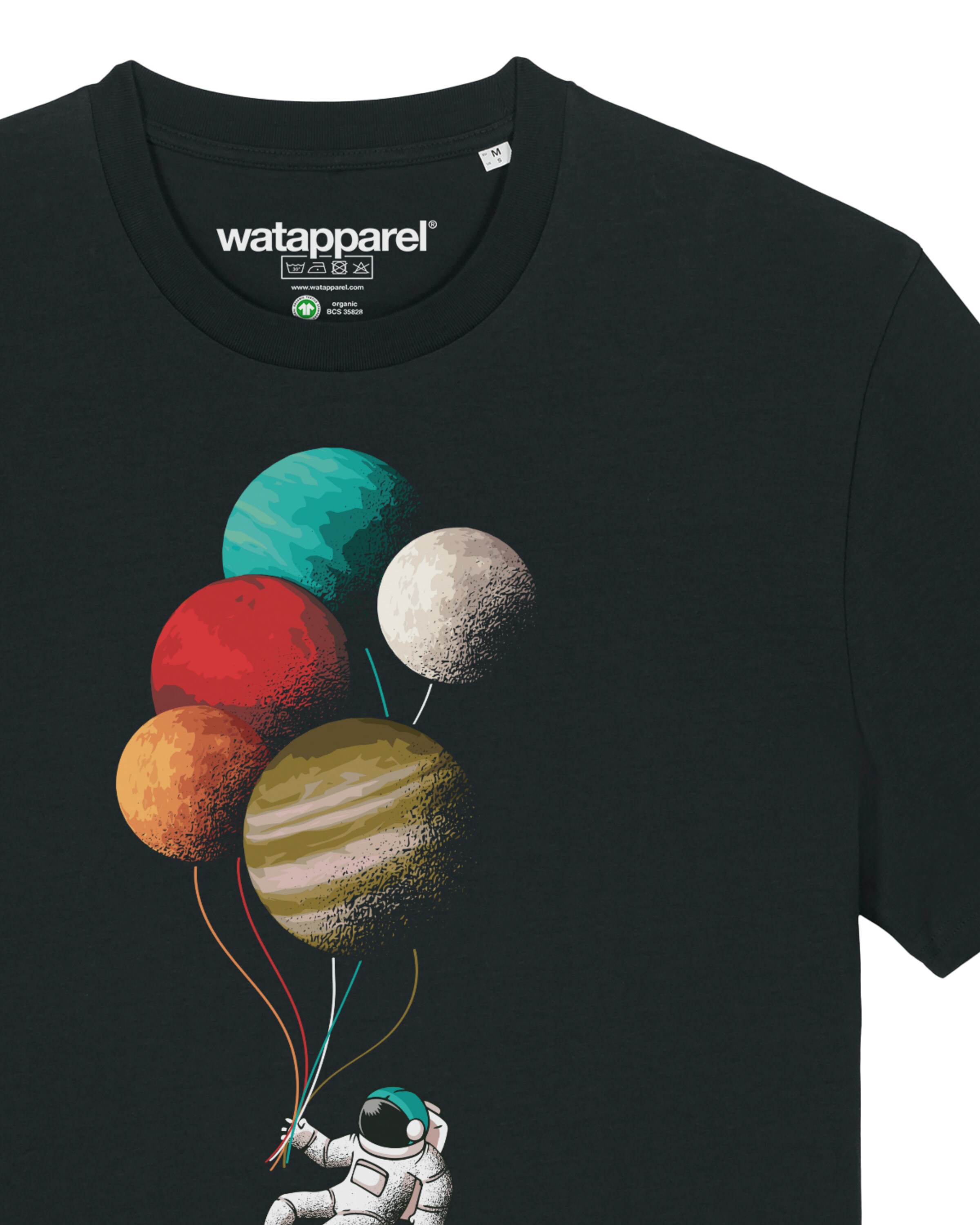 T-Shirt 'Balloon Spaceman' Watapparel en noir