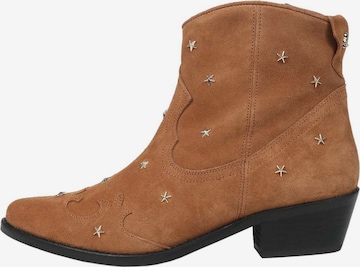 Scalpers Ankle boots 'Suede' in Brown: front