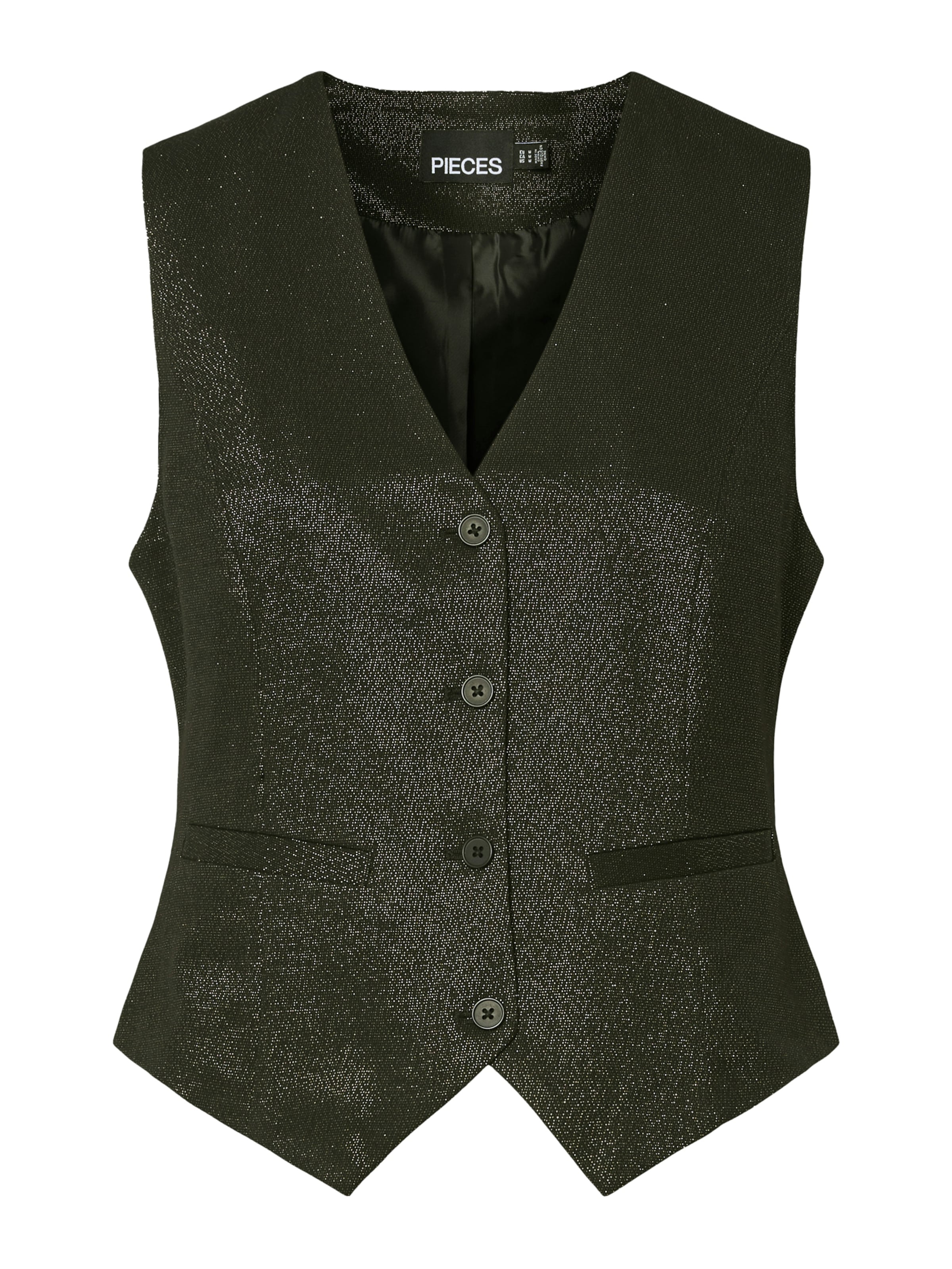 Gilet de costume 'PCBOSELLA' PIECES en noir : devant