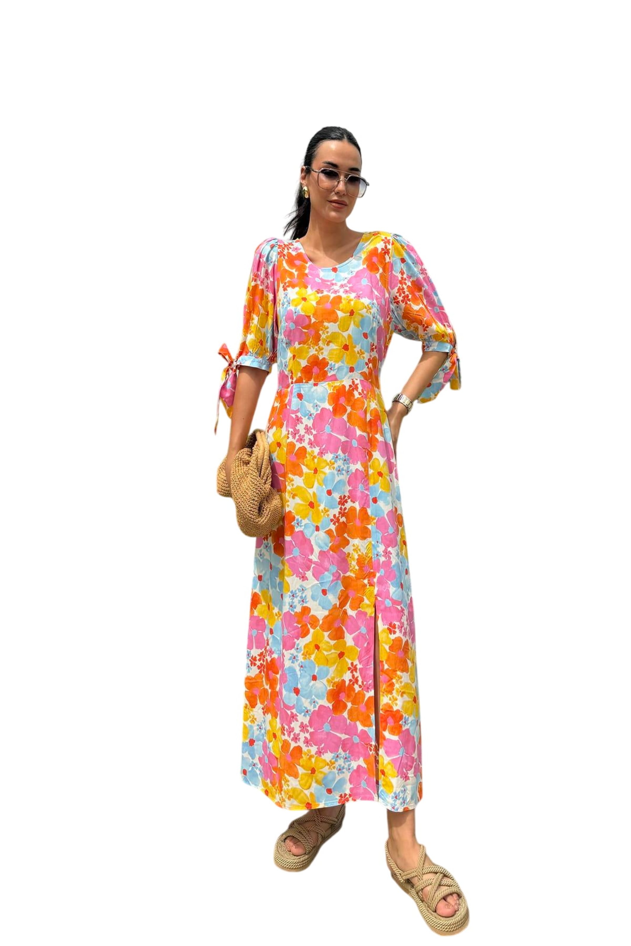 For You Moda Kleid in Orange: Vorderseite