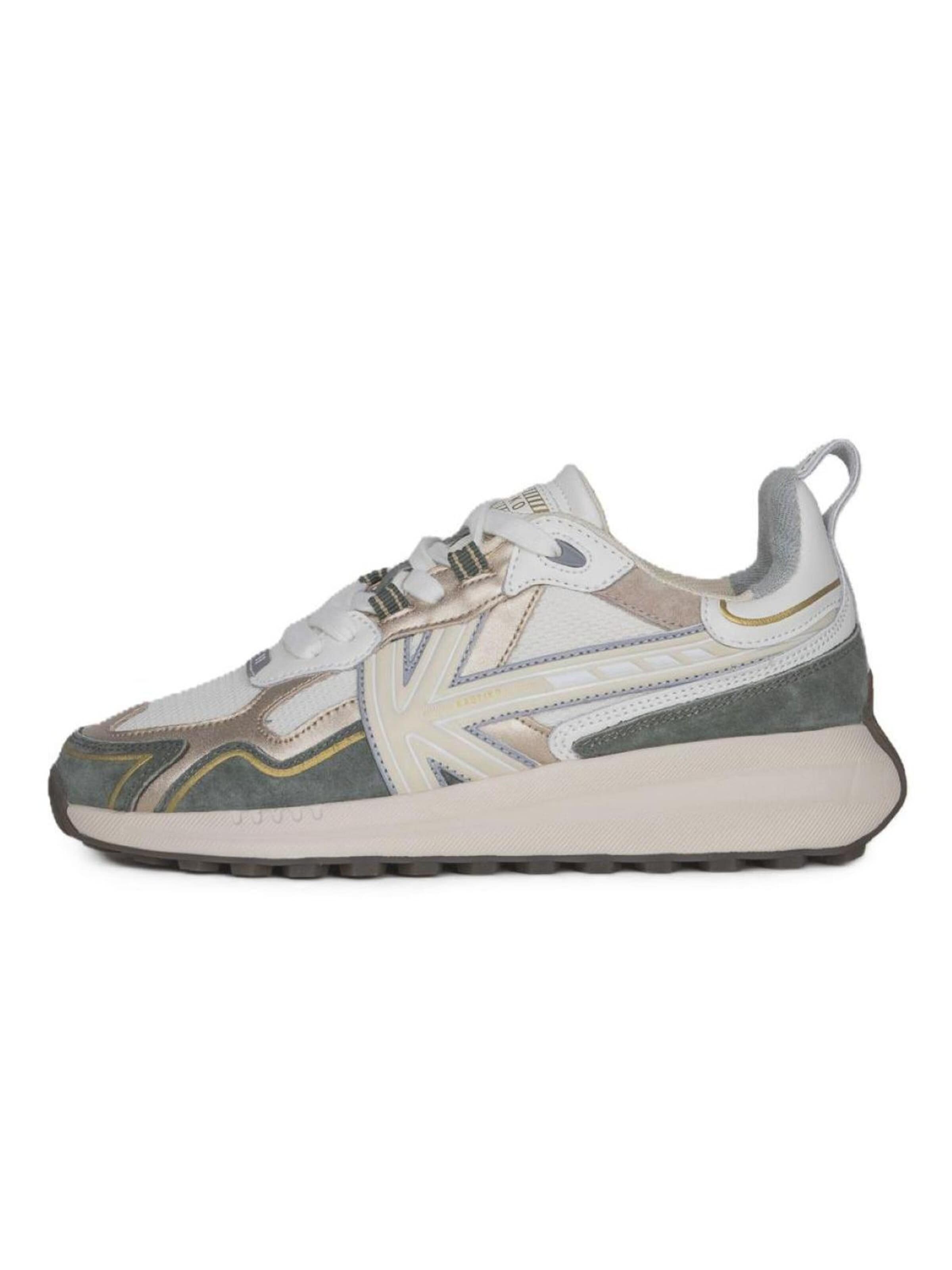 Kaotiko Sneakers laag 'Detroit Tech' in Groen: voorkant