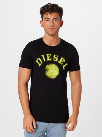 DIESEL T-shirt 'DIEGOR' i svart: framsida