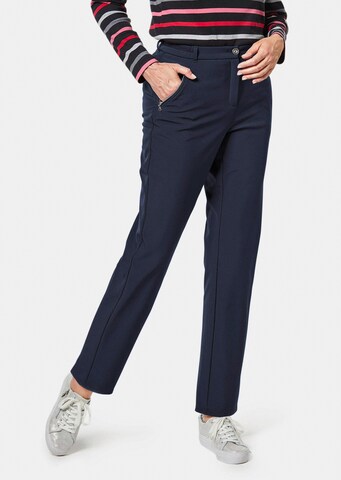 Regular Pantalon fonctionnel 'CARLA' Goldner en bleu : devant