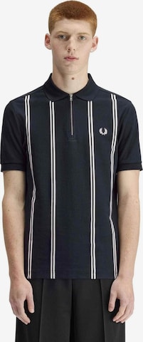 Fred Perry - Camisa 'Polo fred perry marino vertical stripe polo shirt' em azul: frente