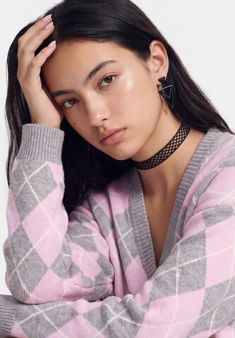 myMo ROCKS Knit Cardigan in Pink
