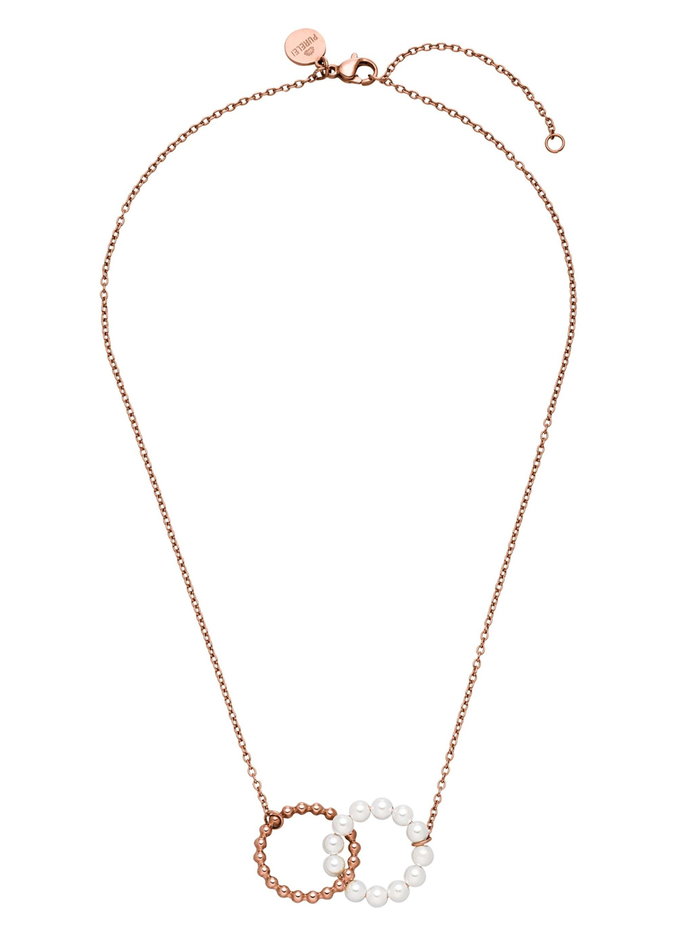 PURELEI Kette 'Infinity Pearl' in Gold: Vorderseite