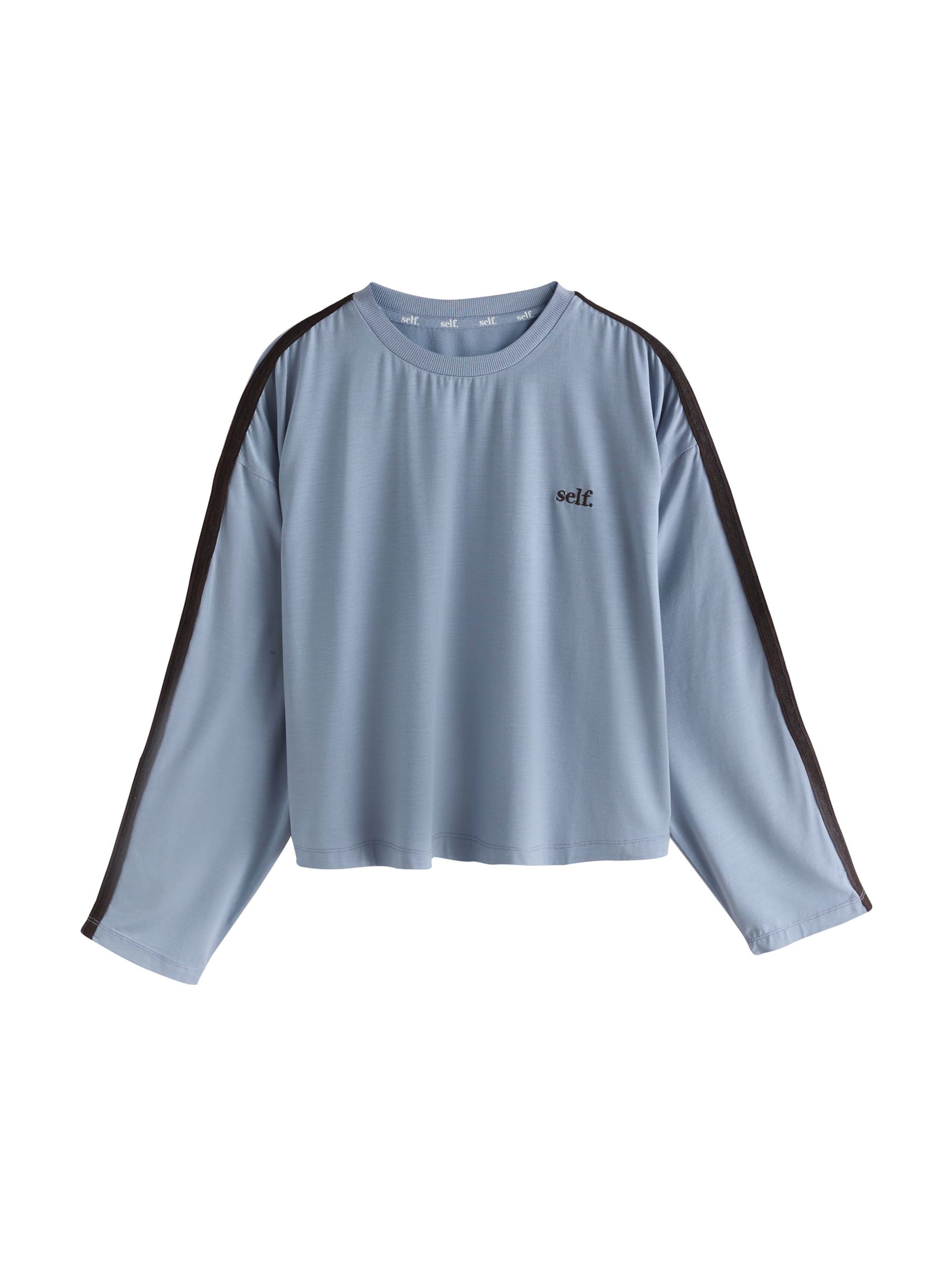 self. Shirt in Blauw: voorkant