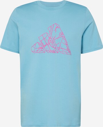 ADIDAS PERFORMANCE Functioneel shirt 'Pass Rock' in Blauw: voorkant