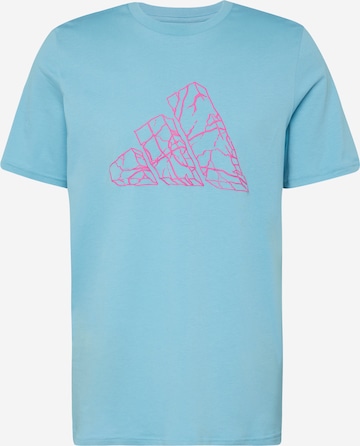 T-Shirt fonctionnel 'Pass Rock' ADIDAS PERFORMANCE en bleu : devant