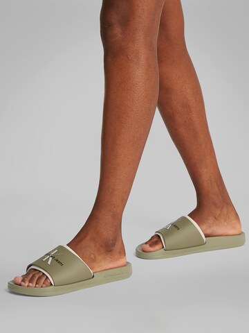 Calvin Klein Jeans Pantofle – zelená