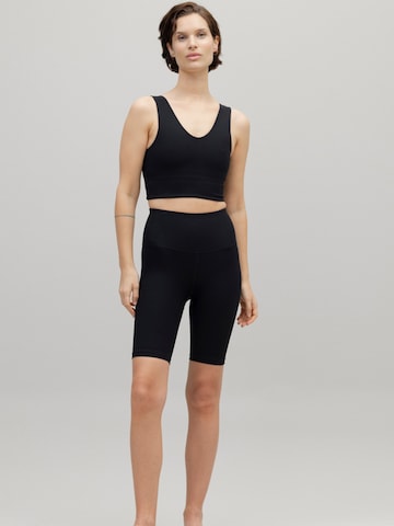 Skinny Leggings 'Biker Ribbed' di Hey Honey in nero