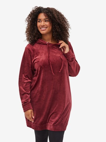 Robe-chemise 'HELENA' Zizzi en rouge : devant