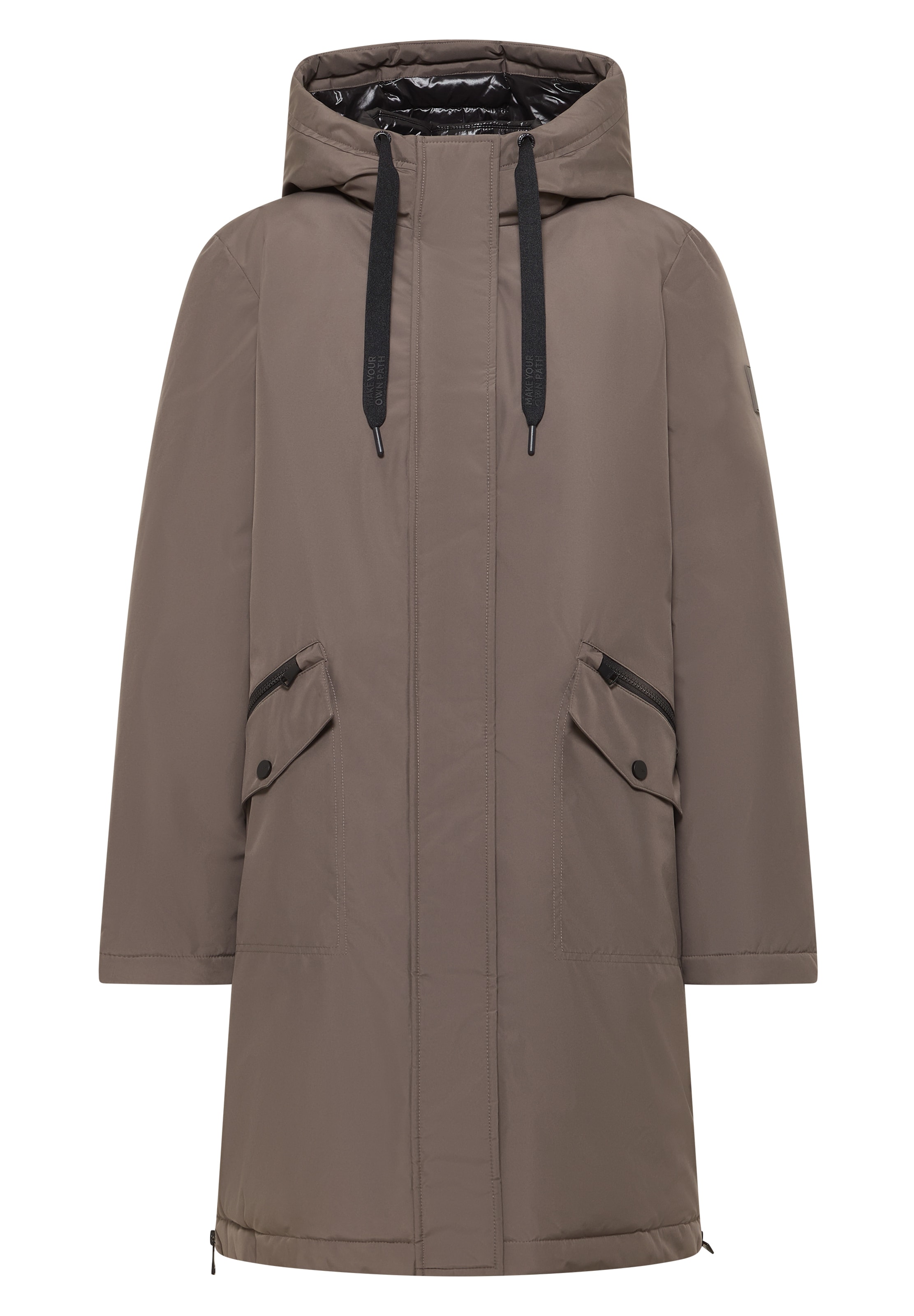 CECIL Between-Seasons Parka in Brown: front