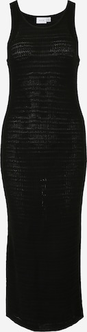 Vila Petite Stickad klänning 'Margot' i svart: framsida
