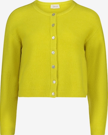 Cartoon Gebreid vest in Geel: voorkant