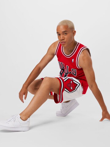 Mitchell & Ness - Loosefit Calças 'CHICAGO BULLS' em branco