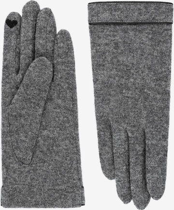 Gants 'LEATHER PIPING TOUCH' Roeckl en gris : devant