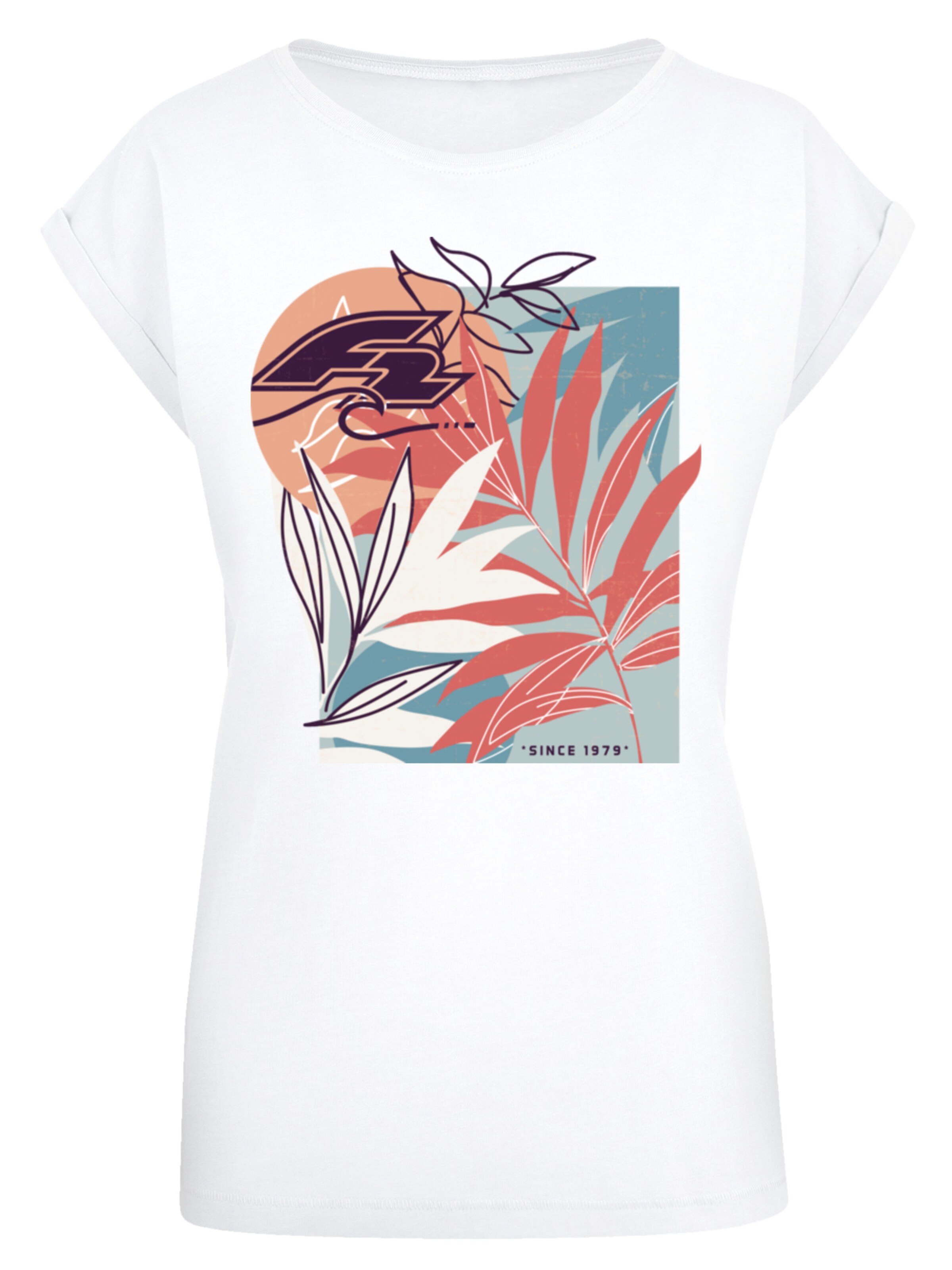 F2 T-Shirt 'F2 Beach Vibes Sommer Style' in Weiß: Vorderseite