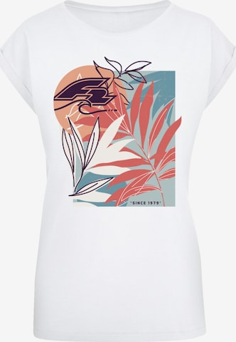 F2 T-Shirt 'F2 Beach Vibes Sommer Style' in Weiß: Vorderseite