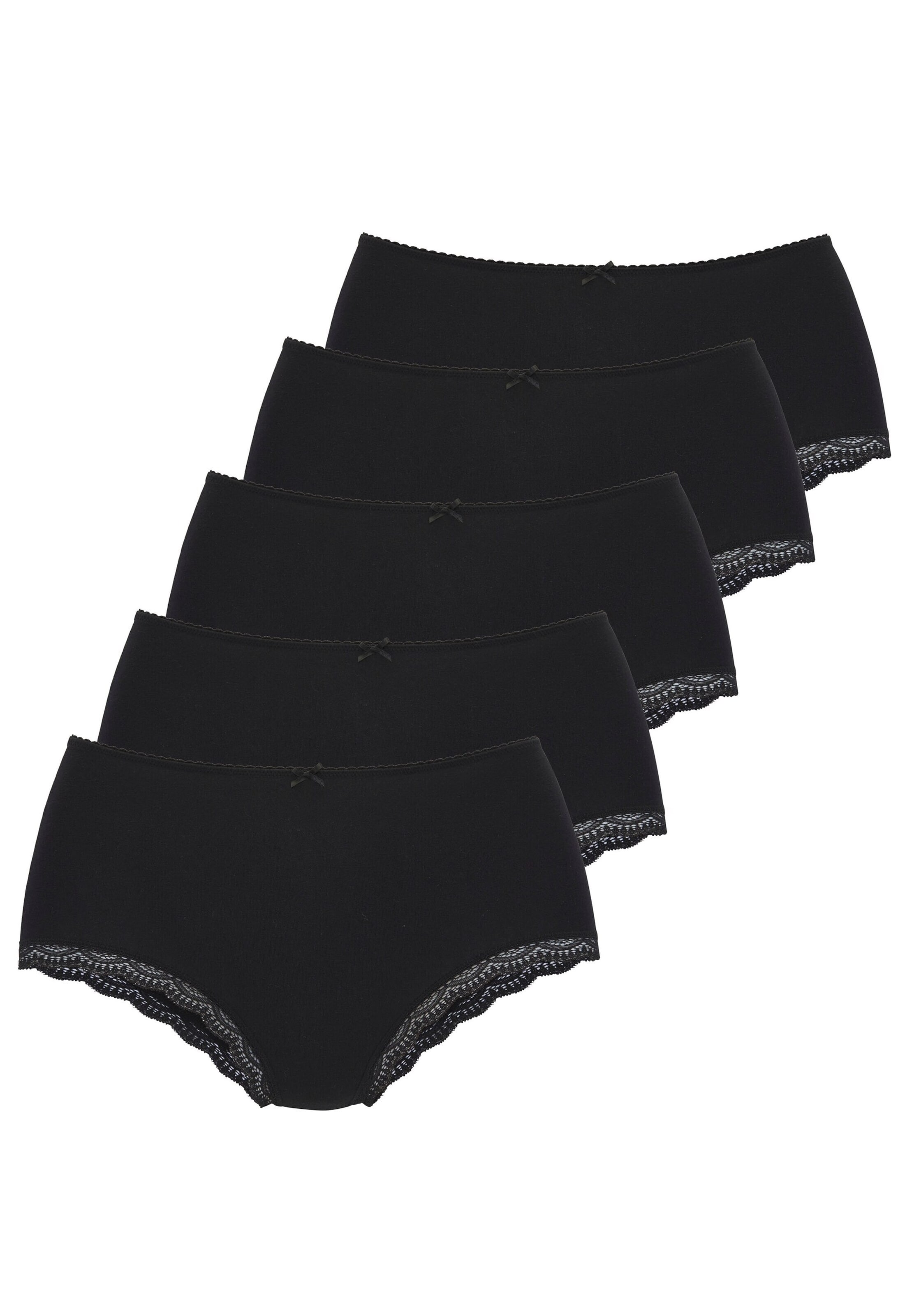 LASCANA Püksikud, värv must: eest vaates