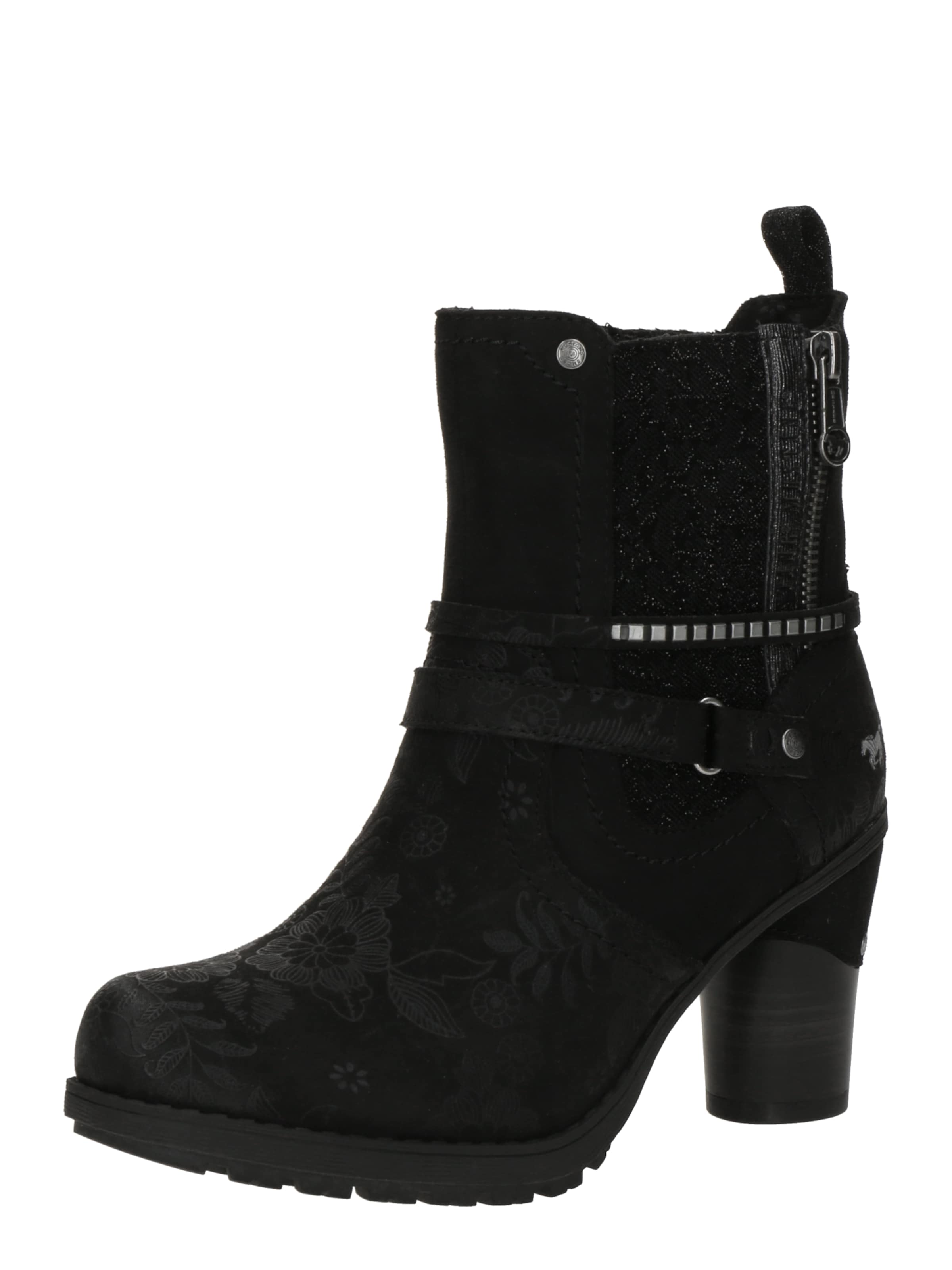 MUSTANG Nízké kozačky – černá: přední strana